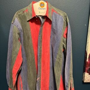 Ralph Lauren Vintage Colorblock Striped Men's Shirt Xl